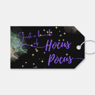 Hocus Pocus Halloween Black Gift Tag