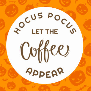 Hocus pocus Halloween Cafe Business sticker