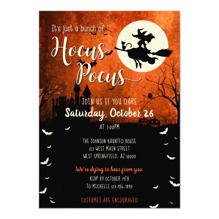 hocus pocus baby shower invitations