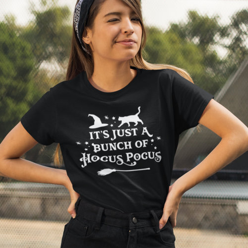 Hocus Pocus Halloween Quote Women's Black T-Shirt