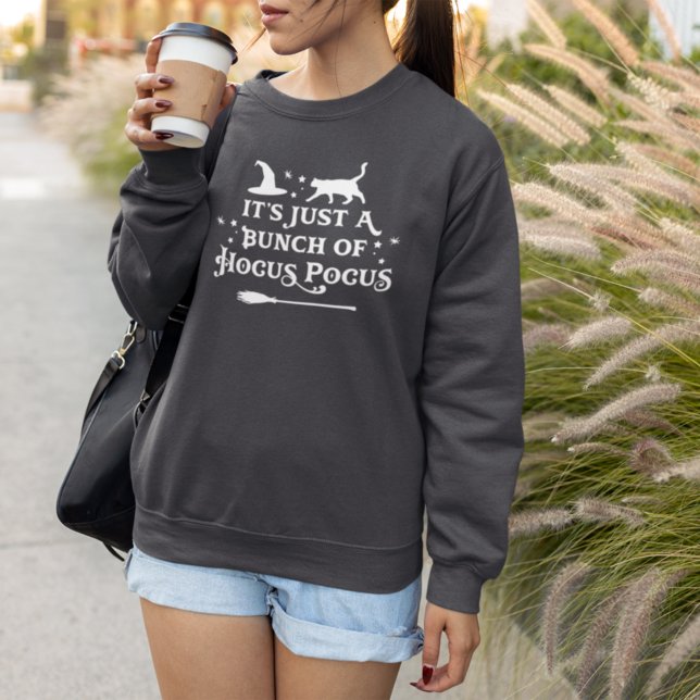Hocus Pocus Halloween Quote Women's Dark Gray Sweatshirt (Creator Uploaded)