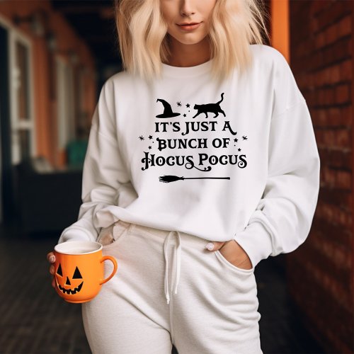 Hocus Pocus Halloween Quote Womens Gray Sweatshirt