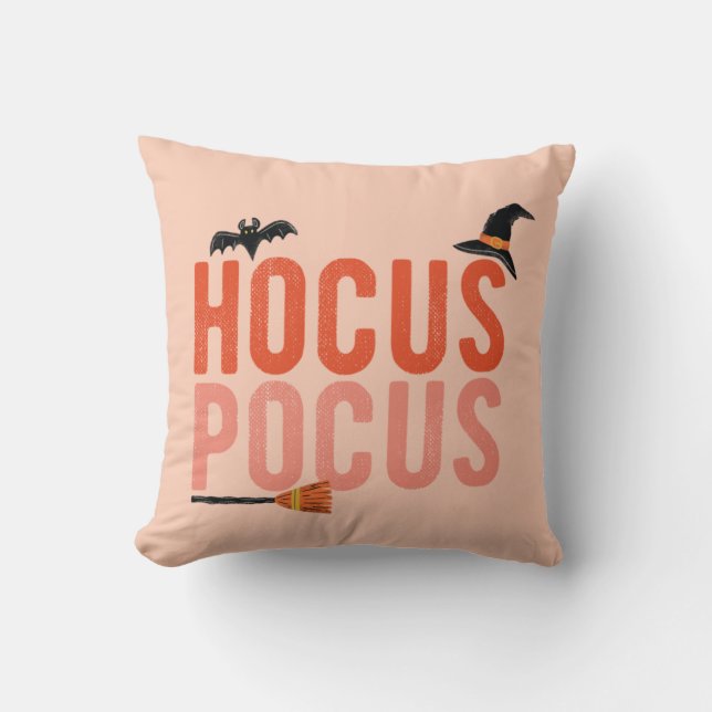 Hocus Pocus Halloween Throw Pillow (Front)