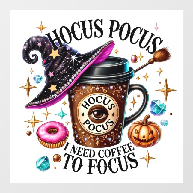 Hocus Pocus Halloween Window Cling (Sheet)