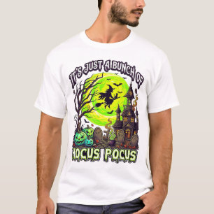 Hocus Pocus Halloween Witch Green Moon Haunted Hou T-Shirt