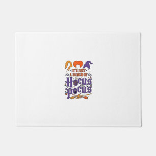 Hocus Pocus Halloween Witches Cauldron Broom Cat M Doormat