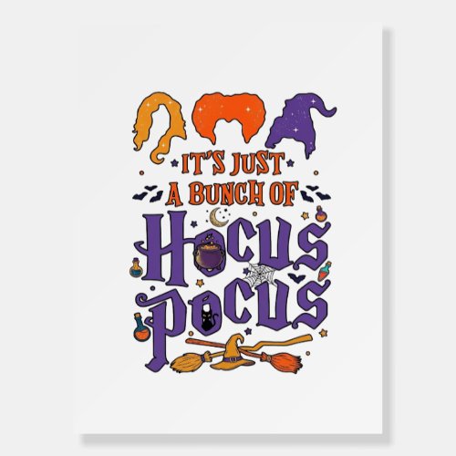 Hocus Pocus Halloween Witches Cauldron Broom Cat M Foam Board