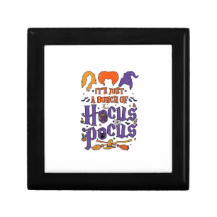 Hocus Pocus Halloween Witches Cauldron Broom Cat M Gift Box