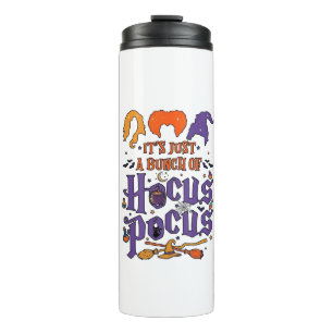 Hocus Pocus Halloween Witches Cauldron Broom Cat M Thermal Tumbler
