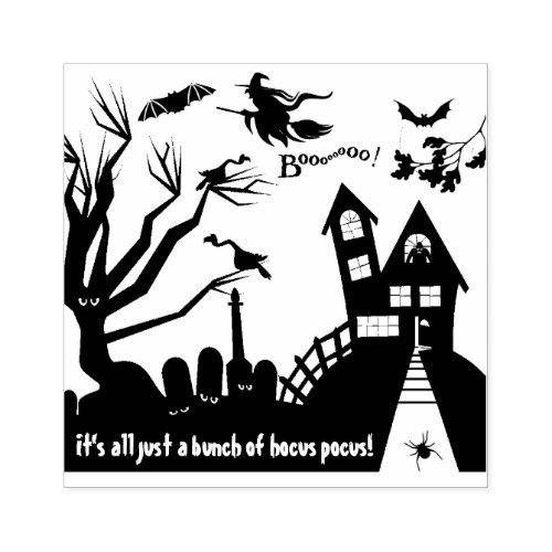 Hocus pocus  Haunted House  _ Rubber Stamp