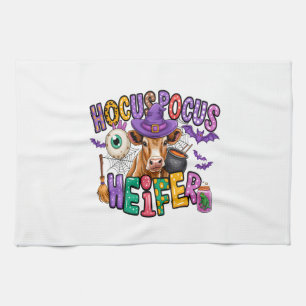 Hocus Pocus Heifer Halloween Cow Kitchen Towel