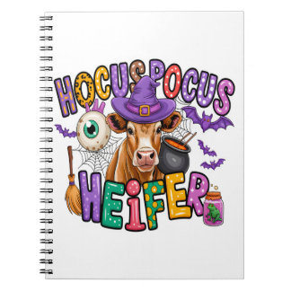 Hocus Pocus Heifer Halloween Cow Notebook