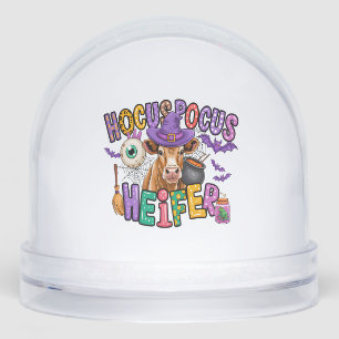 Hocus Pocus Heifer Halloween Cow Snow Globe
