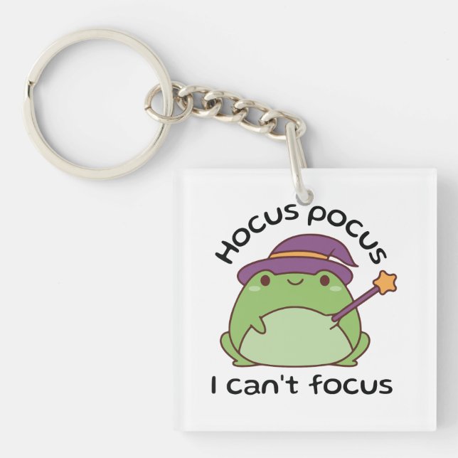 Hocus Pocus I Can’t Focus Frog Keychain (Front)