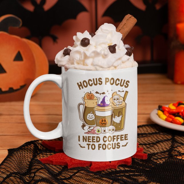 Hocus Pocus I need Coffee To Focus Halloween Coffee Mug (Creator Uploaded)