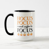 Hocus Pocus I Need Coffee to Focus with Name Mug (Left)