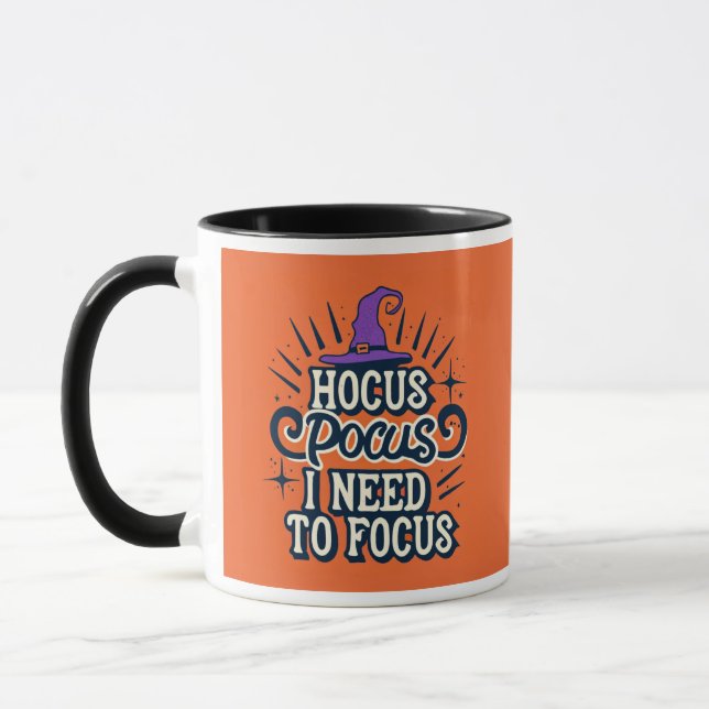 Hocus Pocus I Need to Focus - Halloween Office Mug (Left)