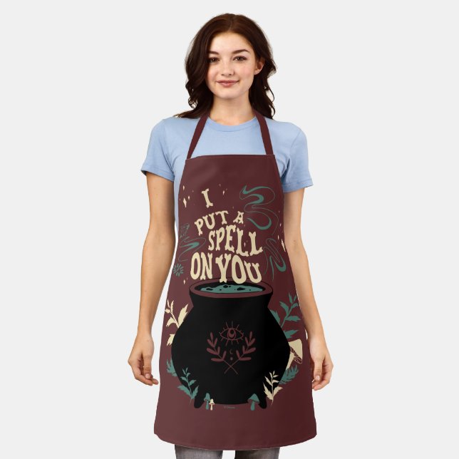 Hocus Pocus I Put a Spell on You Cauldron Apron (Worn)
