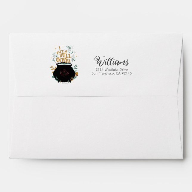 Hocus Pocus I Put a Spell on You Cauldron Envelope (Back (Top Flap))