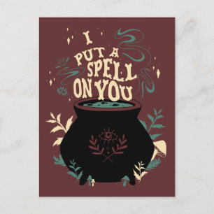 Hocus Pocus I Put a Spell on You Cauldron Postcard
