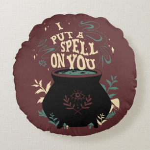 Hocus Pocus I Put a Spell on You Cauldron Round Pillow