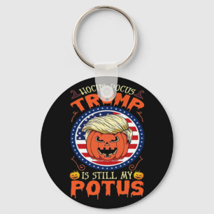 Hocus Pocus Is Still My Potus Trumpkin Halloween Keychain