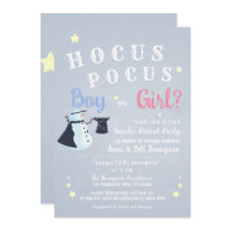 Hocus Pocus Magic Snowman Winter Gender Reveal Invitation