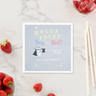 Hocus Pocus Magic Snowman Winter Gender Reveal Napkins