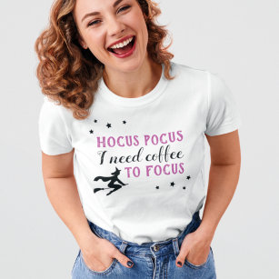 Hocus Pocus Modern Purple and Black Halloween T-Shirt