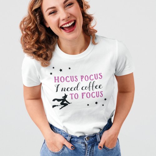 Hocus Pocus Modern Purple and Black Halloween T_Shirt