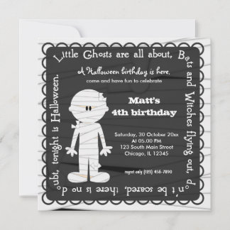 Hocus Pocus Mummy Birthday Invitation
