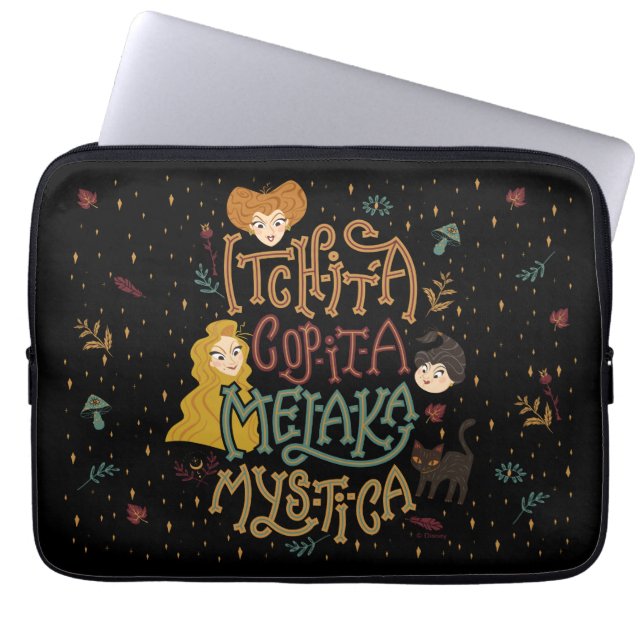 Hocus Pocus Mystical Spell Incantation Laptop Sleeve (Front)
