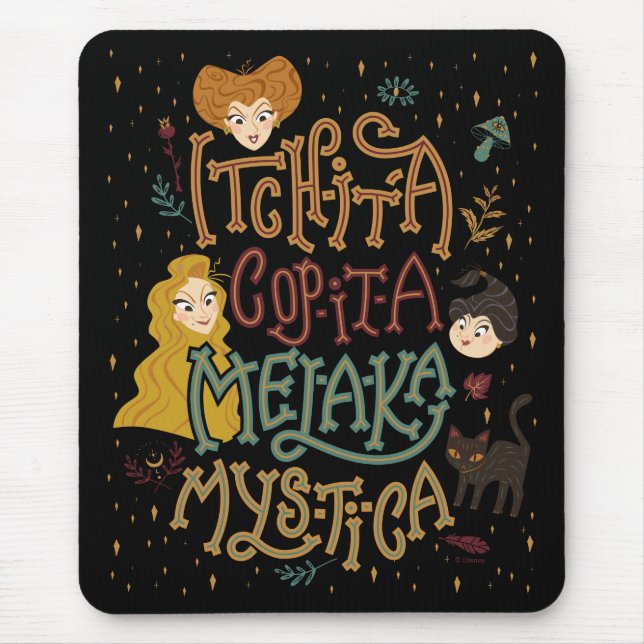 Hocus Pocus Mystical Spell Incantation Mouse Pad (Front)