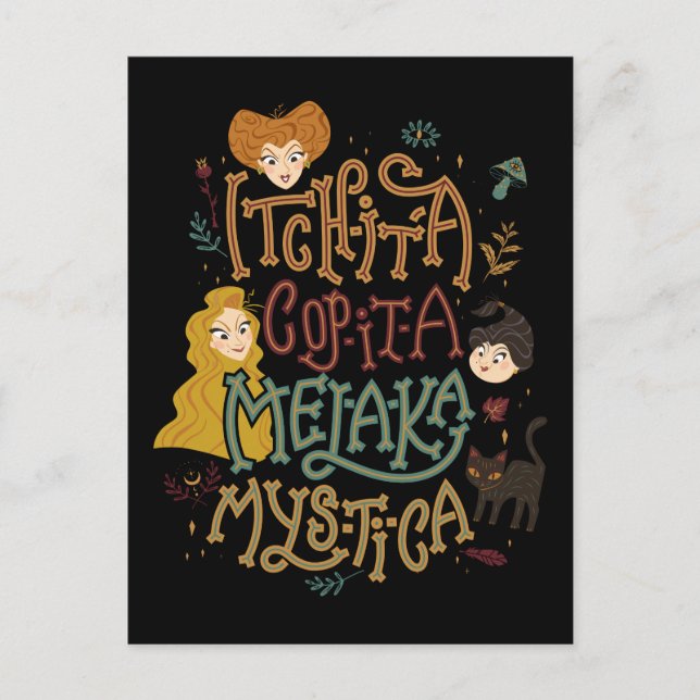 Hocus Pocus Mystical Spell Incantation Postcard (Front)