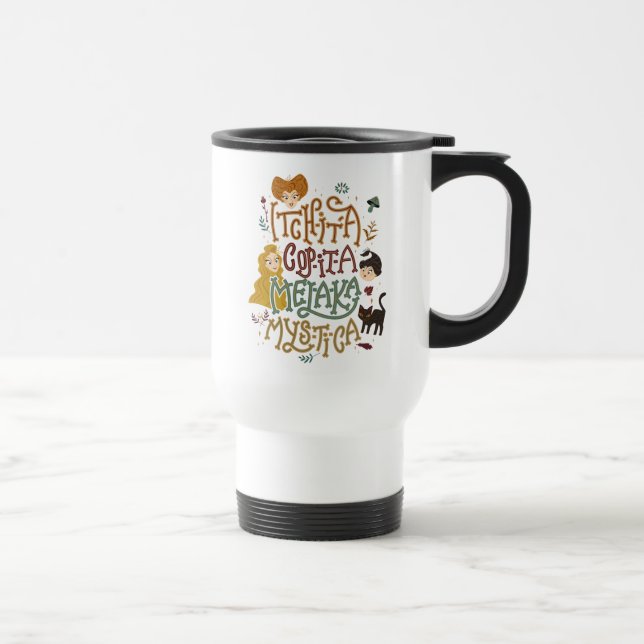 Hocus Pocus Mystical Spell Incantation Travel Mug (Right)