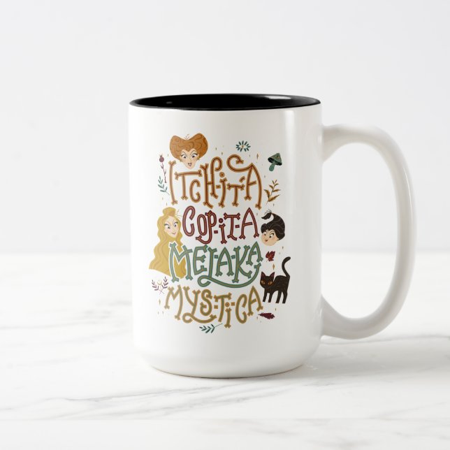 Hocus Pocus Mystical Spell Incantation Two-Tone Coffee Mug (Right)