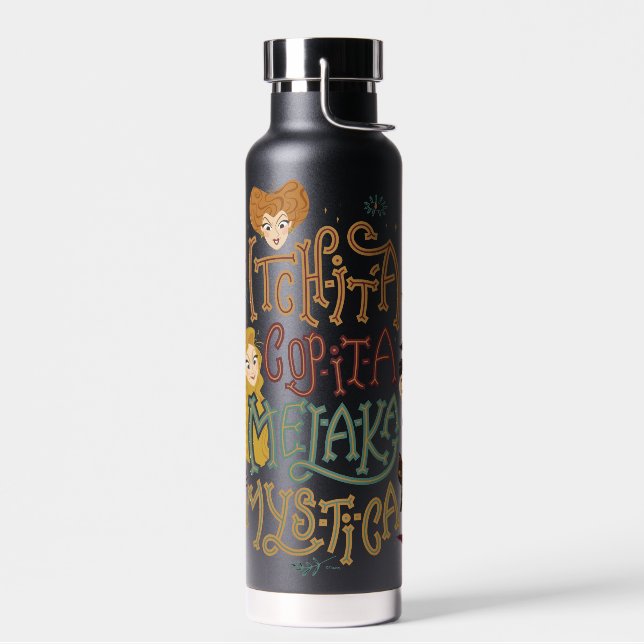 Hocus Pocus Mystical Spell Incantation Water Bottle (Left)