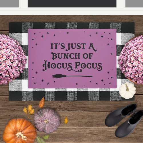 Hocus Pocus Purple Halloween Quote Doormat