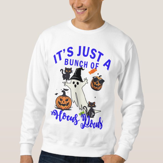 Hocus Pocus Quote Black Cat Halloween Hoodie (Front)