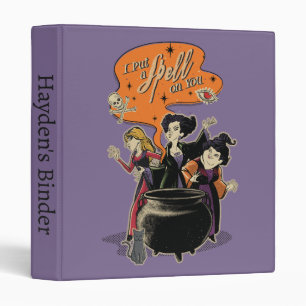Hocus Pocus Retro Spellcasting Cauldron 3 Ring Binder