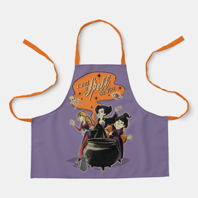 Hocus Pocus Retro Spellcasting Cauldron Apron (Front)