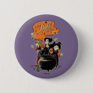 Hocus Pocus Retro Spellcasting Cauldron Button
