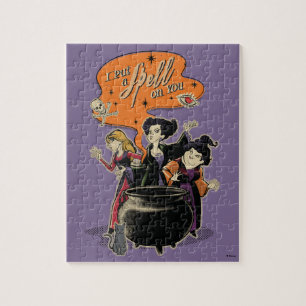 Hocus Pocus Retro Spellcasting Cauldron Jigsaw Puzzle