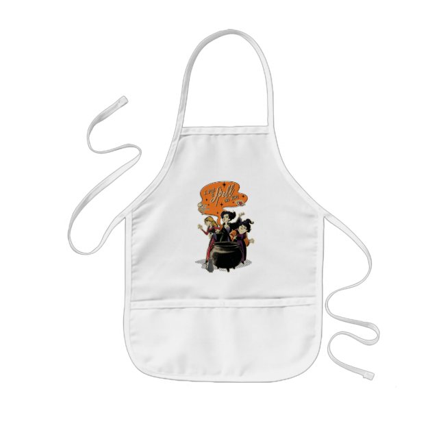 Hocus Pocus Retro Spellcasting Cauldron Kids' Apron (Front)