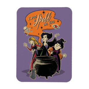 Hocus Pocus Retro Spellcasting Cauldron Magnet