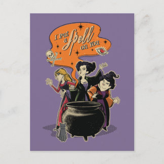 Hocus Pocus Retro Spellcasting Cauldron Postcard