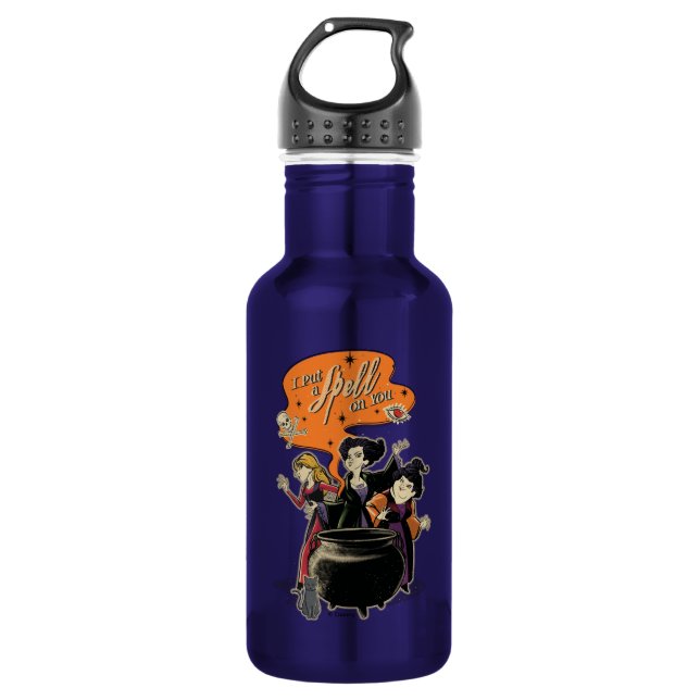 Hocus Pocus Retro Spellcasting Cauldron Stainless Steel Water Bottle (Front)