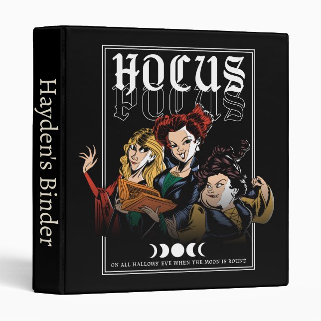 Hocus Pocus Sanderson Curse 3 Ring Binder (Front/Spine)