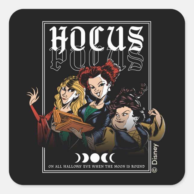 Hocus Pocus Sanderson Curse Square Sticker (Front)