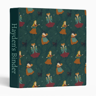 Hocus Pocus Sanderson Sisters Forest Pattern 3 Ring Binder